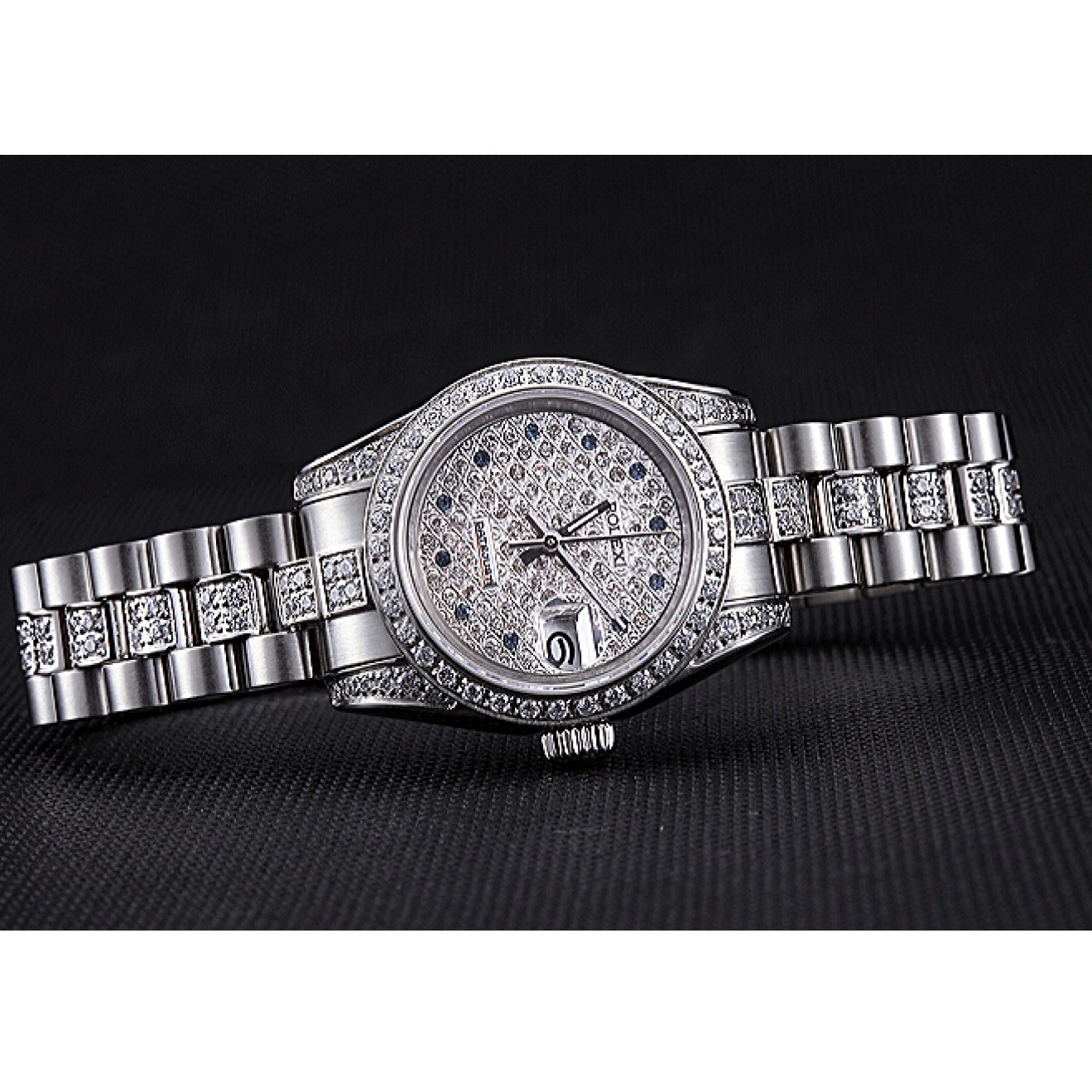 Aaa replica watch Swiss Steel 622021 Dial Stainless Diamond DateJust Rolex 0805